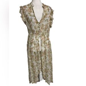 True Colours by La Moda clothing sheer tunic vest duster ruffles